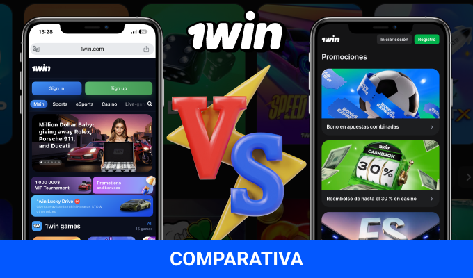 1win móvil vs aplicación descargable