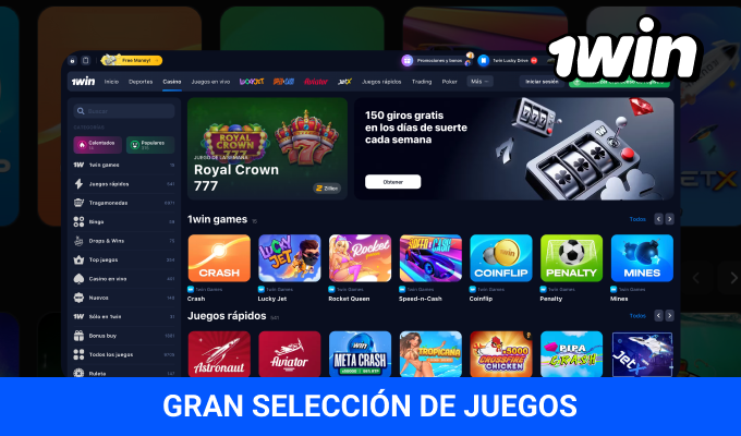 1win juegos casino online Latam