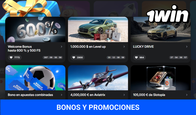 Bonos y promociones en 1win